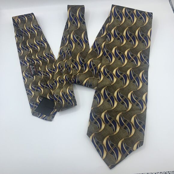 Nordstrom By JZ Richards Tie Dark Green Long All Silk Made In USA - Picture 2 of 5